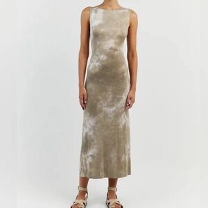 Dish Green TyeDye Maxi Dress NWT